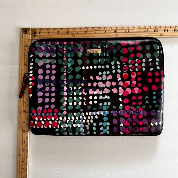 Kate Spade Retired Laurel Way Dotty Plaid 13" Padded Laptop Sleeve - Picture 10 of 12